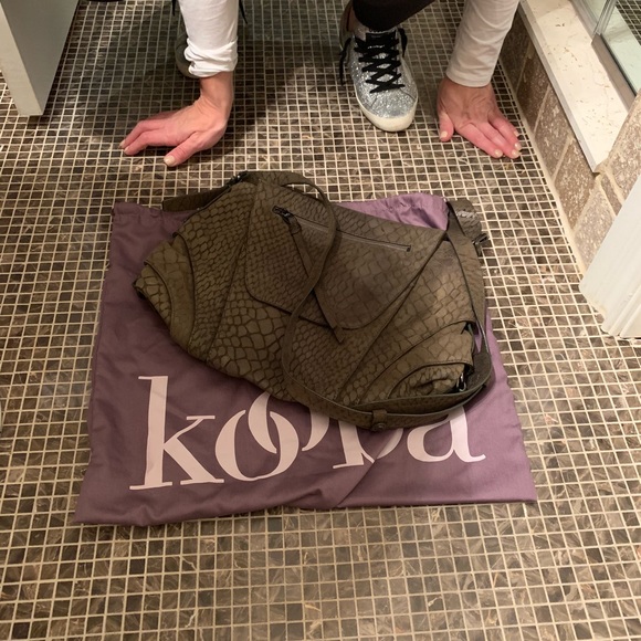 KOOBA green suede cross body hand bag - Picture 2 of 6